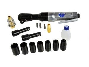 Pneumatická ráčna + nástavce 16 kusů, 1/2", 6,3 bar GEKO