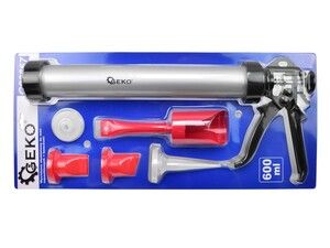 Hliníková vytlačovací pistole, 600 ml, s příslušenstvím GEKO