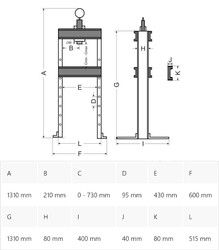 Hydraulický dílenský lis 12t GEKO