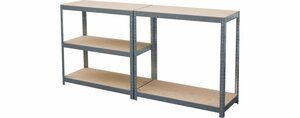 Pozinkovaný regál s policemi, nosnost 175 kg, 180x90x40 GEKO