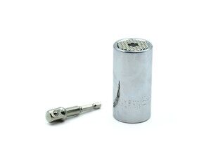 Univerzální nástrčná hlavice CrV 11-32mm + adaptér GEKO