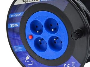 Kabel prodlužovací 3x1.5mm2, buben, 25m GEKO