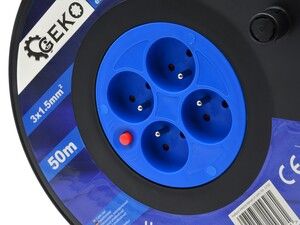 Kabel prodlužovací 3x1.5mm2, buben, 50m GEKO