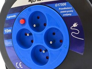 Kabel prodlužovací 3x1,0mm2, 4 zásuvky, 10m GEKO
