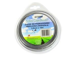 Struna do sekačky zesílená, 3,0mm, 15m, kulatý profil, nylon GEKO