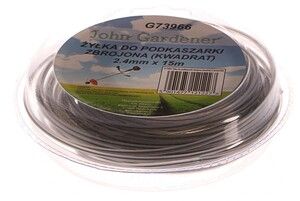 Struna do sekačky zesílená, 2,4mm, 15m, čtvercový profil, nylon GEKO