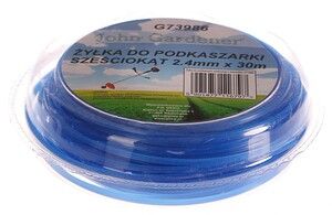 Struna do sekačky modrá, 2,4mm, 30m, hvězdivocý profil, nylon GEKO