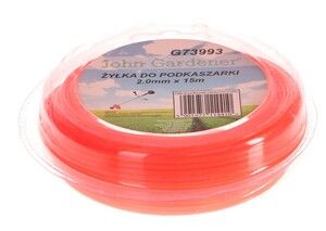 Struna do sekačky, 2,0mm, 15m, kulatý profil, nylon GEKO
