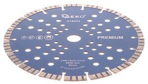 Kotouč diamantový řezný turbo-segmentový, 230x10x22mm GEKO