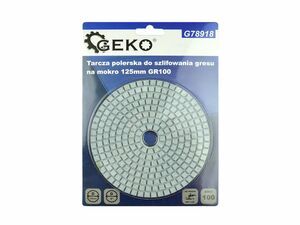 Leštící kotouč pro mokré broušení porcelánových dlaždic 125mm GR100 GEKO