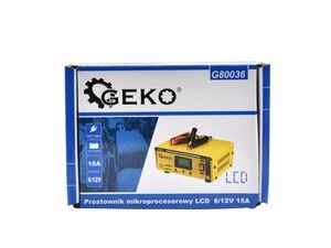 Mikroprocesorová nabíječka autobaterií LCD 6/12V 15A GEKO