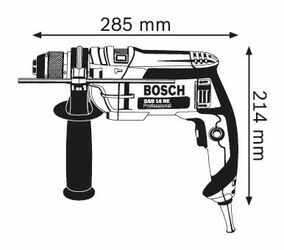 Bosch GSB 16 RE Professional vrtačka příklepová + plastový kufr, 060114E500