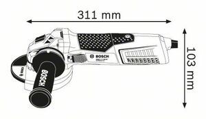 Malá úhlová bruska Bosch GWS 17-125 CI Professional, 1.700 W, 060179G002