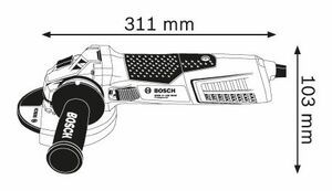 Malá úhlová bruska Bosch GWS 17-125 INOX Professional, 1.700 W, 060179M002