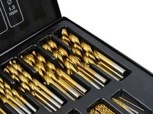 Sada titanových vrtáků HSS do kovu 170ks 1.0 - 10mm KELTIN