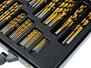 Sada titanových vrtáků HSS do kovu 170ks 1.0 - 10mm KELTIN