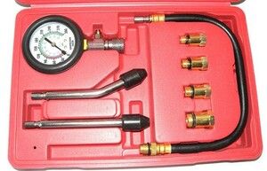 Kompresiometr pro zážehové motory, sada 8ks, tester komprese MAR-POL
