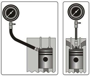 Kompresiometr pro zážehové motory, sada 8ks, tester komprese MAR-POL