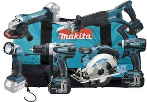 Makita DLX6011 aku sada, 6ks, 3x baterie, nabíječka, taška