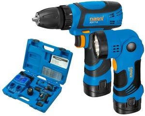 Šroubovák aku ASV 7-SET, 2x2.0Ah, 7.2V Li-Ion, kufr, NAREX 65404185