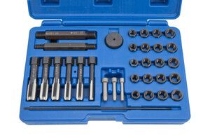 Sada na opravu závitů žhavicích svíček  M8x1, M10x1, M10x1.25, M12x1.25, 33 kusů QUATROS