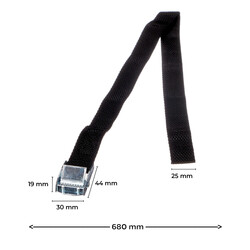 Upínací pásky pro uchycení pneumatiky elektrokol, délka 650 mm, 2ks - náhradní díl SIXTOL