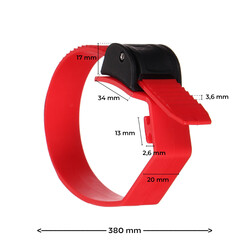 Rychloupínací pásek pro nosič kol na tažné zařízení, délka 38cm, červený - náhradní díl SIXTOL