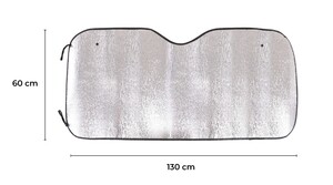 Sluneční clona na přední okno auta CAR SUNSHADE 4, 130 x 60 cm SIXTOL