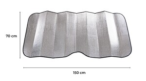 Sluneční clona na přední okno auta CAR SUNSHADE PRO 6, 150 x 70 cm SIXTOL