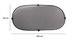 Sluneční clona s přísavkou na okno auta CAR SUNSHADE 8, 100 x 50 cm SIXTOL