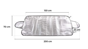 Clona proti námraze, sněhu a slunci CAR SNOW COVER 1, 200 x 70 cm SIXTOL