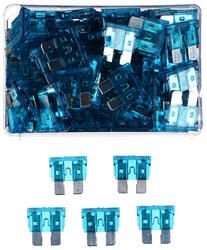 Sada nožových automobilových pojistek MECHANIC FUSE SET 15A, 100ks SIXTOL