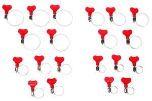Hadicová spona s motýlkem MECHANIC CONNECT SET 20, 10-44mm, 20ks SIXTOL