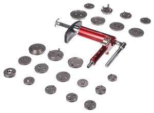 Pneumatický stlačovák brzdových pístů MECHANIC BRAKE SET PNEU 23, sada 23ks SIXTOL