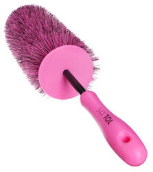 Kartáč na čištění ráfků kol auta CAR DETAILING TIRE BRUSH PINK SIXTOL