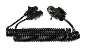 Propojovací spirálový adaptér z 15pin na 2x 7pin zástrčku (S+N) TRAILER CABLE 9, 24V, 3,5m SIXTOL