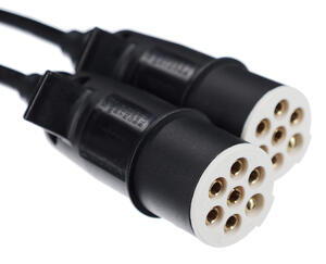 Propojovací spirálový kabel 7pin typ S TRAILER CABLE 10, plastová zástrčka, 24V, 3,5m SIXTOL