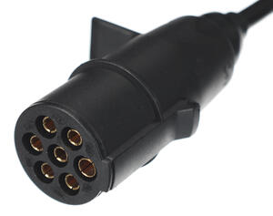 Propojovací spirálový kabel 7pin typ N TRAILER CABLE 11, plastová zástrčka, 24V, 3,5m SIXTOL