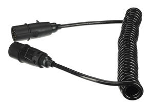 Propojovací spirálový kabel 7pin typ N TRAILER CABLE 11, plastová zástrčka, 24V, 3,5m SIXTOL