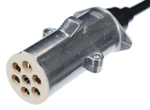 Propojovací spirálový kabel 7pin typ S TRAILER CABLE 12, kovová zástrčka, 24V, 3,5m SIXTOL