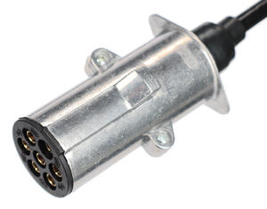 Propojovací spirálový kabel 7pin typ N TRAILER CABLE 13, kovová zástrčka, 24V, 3,5m SIXTOL