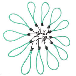 Sada upínacích gum s kovovým hákem CARGO CORD SET 1, 21cm, 12ks SIXTOL