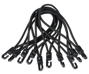 Sada upínacích gum s plastovým hákem CARGO CORD SET 2, 20cm, 10ks SIXTOL