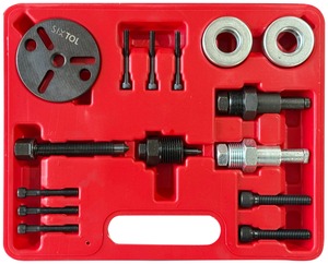 Sada na demontáž spojky kompresoru klimatizace MECHANIC AC SET 2, 15 ks SIXTOL
