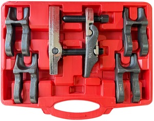 Sada stahováků kulových čepů s vyměnitelnými čelistmi MECHANIC BALL JOINT 9, 5 ks SIXTOL