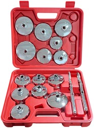 Sada kalíškových klíčů na olejové filtry MECHANIC OIL WRENCH 16, 16 ks SIXTOL