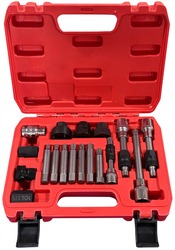 Sada na montáž a demontáž řemenic alternátoru MECHANIC PULLEY SET 2, 18 ks SIXTOL