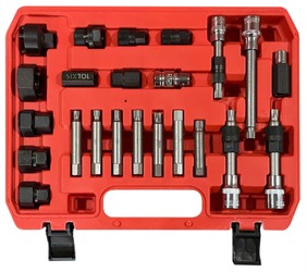 Sada na montáž a demontáž řemenic alternátoru MECHANIC PULLEY SET 3, 24 ks SIXTOL