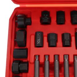 Sada na montáž a demontáž řemenic alternátoru MECHANIC PULLEY SET 4, 30 ks SIXTOL