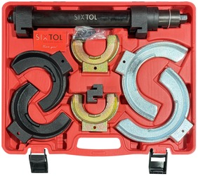 Sada stahováku pružin tlumičů s vyměnitelnými vidlicemi MECHANIC SPRING SET 5 SIXTOL